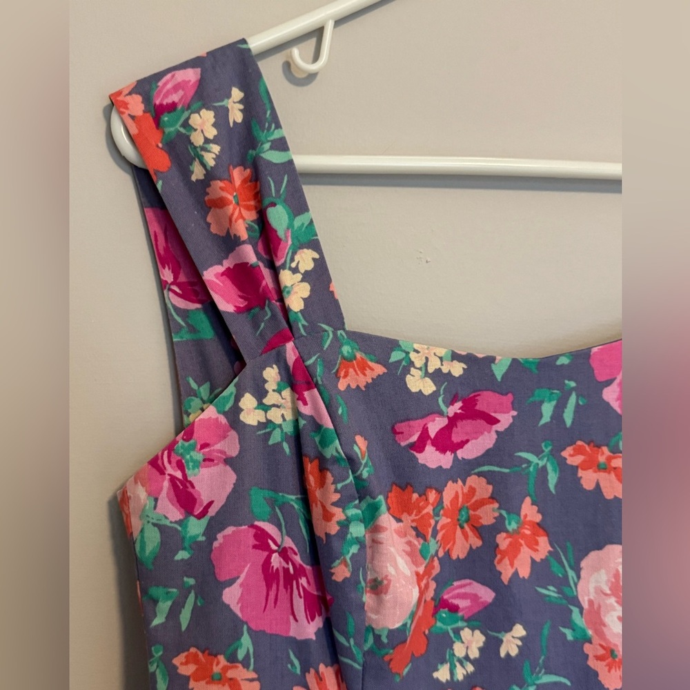 Vintage Laura Ashley Floral Mini Dress Size 12 Sweetheart Cottagecore 80’s Bow - Picture 4 of 9
